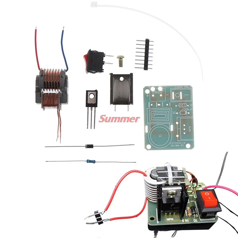 1Set 15KV New Transformer DC High Voltage Arc Ignition Generator Inverter Boost Diy Kit Electronic PCB Board Module