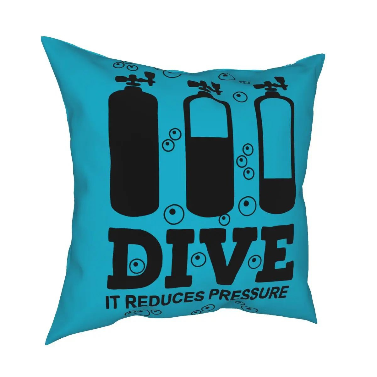 Scuba Diving Pillow Cover Home Decorative Dive Diver Sea Snorkeling Sports Cushions Throw Pillow for Car Double-sided Printing