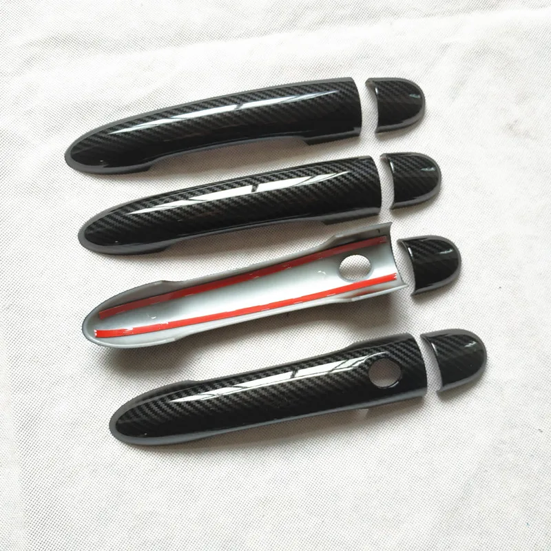 For Renault Megane 2 ii MK2 Accessories Door Handle Cover trim  handles covers plastic Imitation carbon fiber