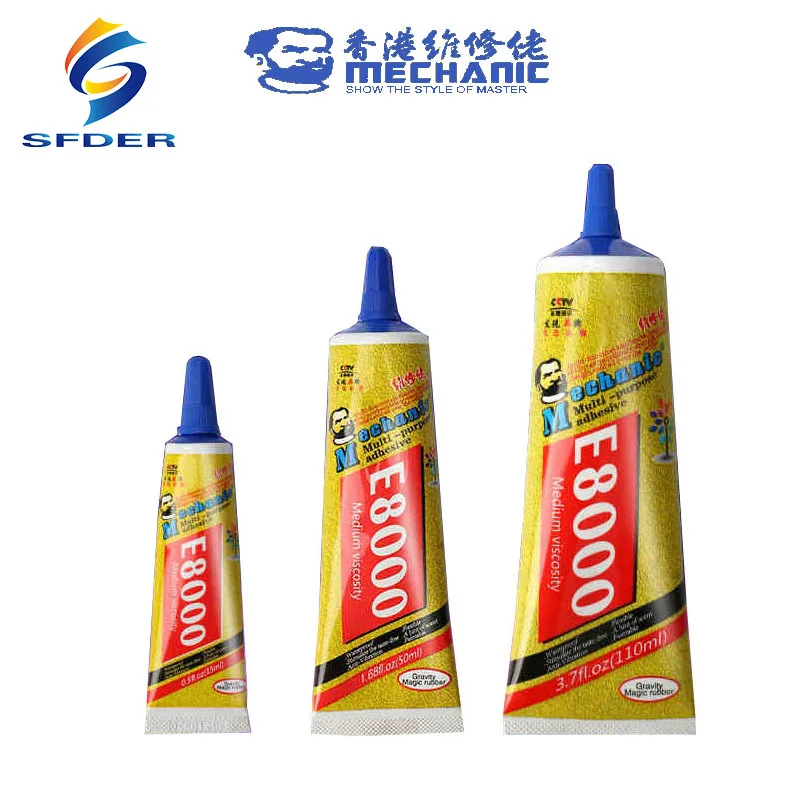 MECHANIC E8000 Multi Purpose Liquid Glue Adhesive Epoxy Resin For Diy Jewelry Drill Diamond  Phone's Screen Repair 15ml 50ml