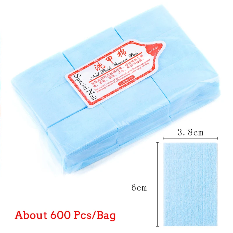 Nail Polish Remover Wipes Cleaning Lint Free Paper Pad Soak off Remover Manicure tool