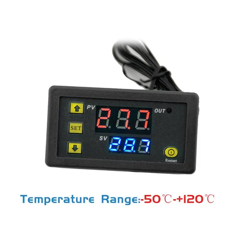 12V-220V -55-120 ℃ Digital Temperature Controller Measurement Thermostat Switch