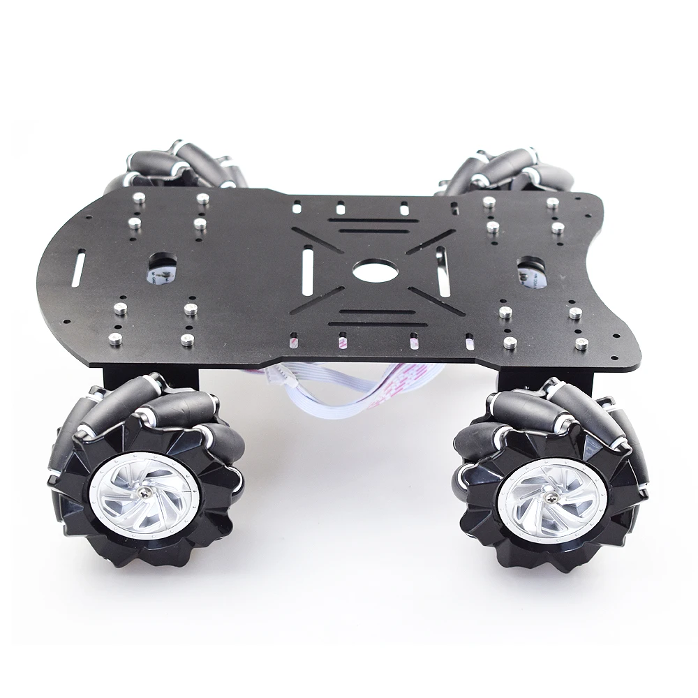 15KG load Metal Omni Mecanum Wheel Robot Car Chassis Kit with 4pcs Encoder Motor for Arduino Raspberry Pi DIY STEM Toy Parts