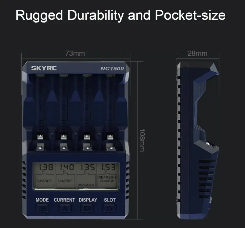 شاحن بطارية LCD الشواحن الذكية NC1500 5 فولت 2.1A 4 فتحات ل AA/AAA محلل NiMH التفريغ وتحديث