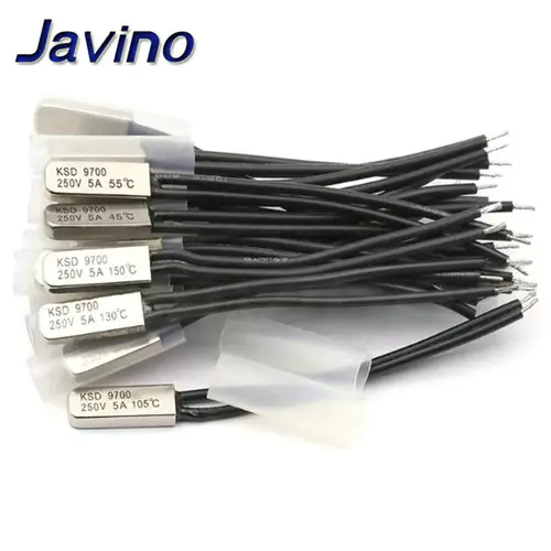 Imagen 2 del producto 1-20 piezas Javino KSD9700 250V 5A 15 ~ 155 grados interruptor de temperatura de disco bimetálico cierre Normal termostato Protector térmico