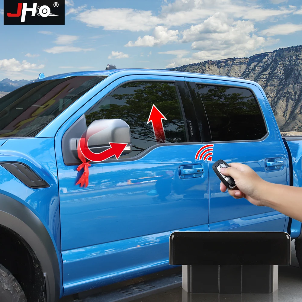 JHO OBD Automatic Car Power Window Closer Module w/ Mirror Folding Function For Ford F150 2017-2020 2018 2019 Raptor Accessories