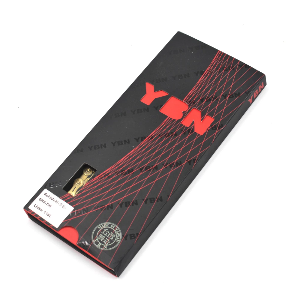 YBN 10/11/12 Speed Bicycle Chain SLA H11-TIG Gold Titanium coating  MTB Road Bike Colorful Chain for SRAM/Campanolo System