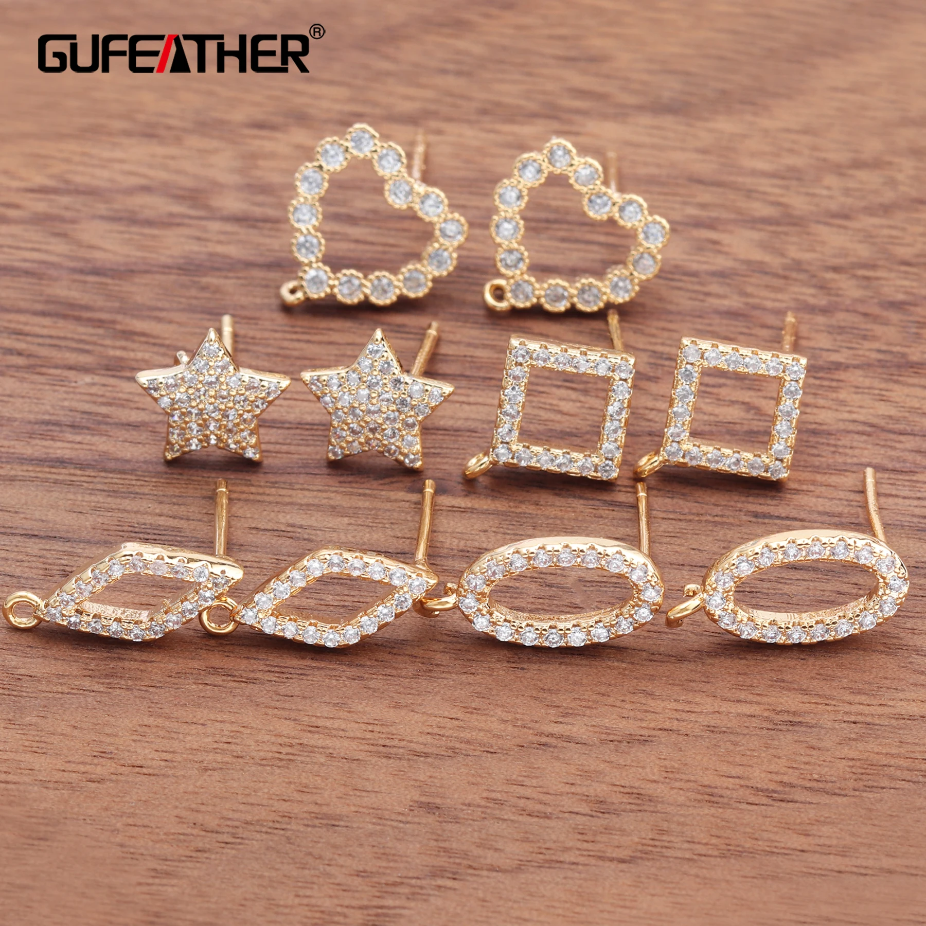 

GUFEATHER M652,jewelry accessories,18k gold plated,copper,pass REACH,nickel free,diy earrings,jewelry making findings,10pcs/lot