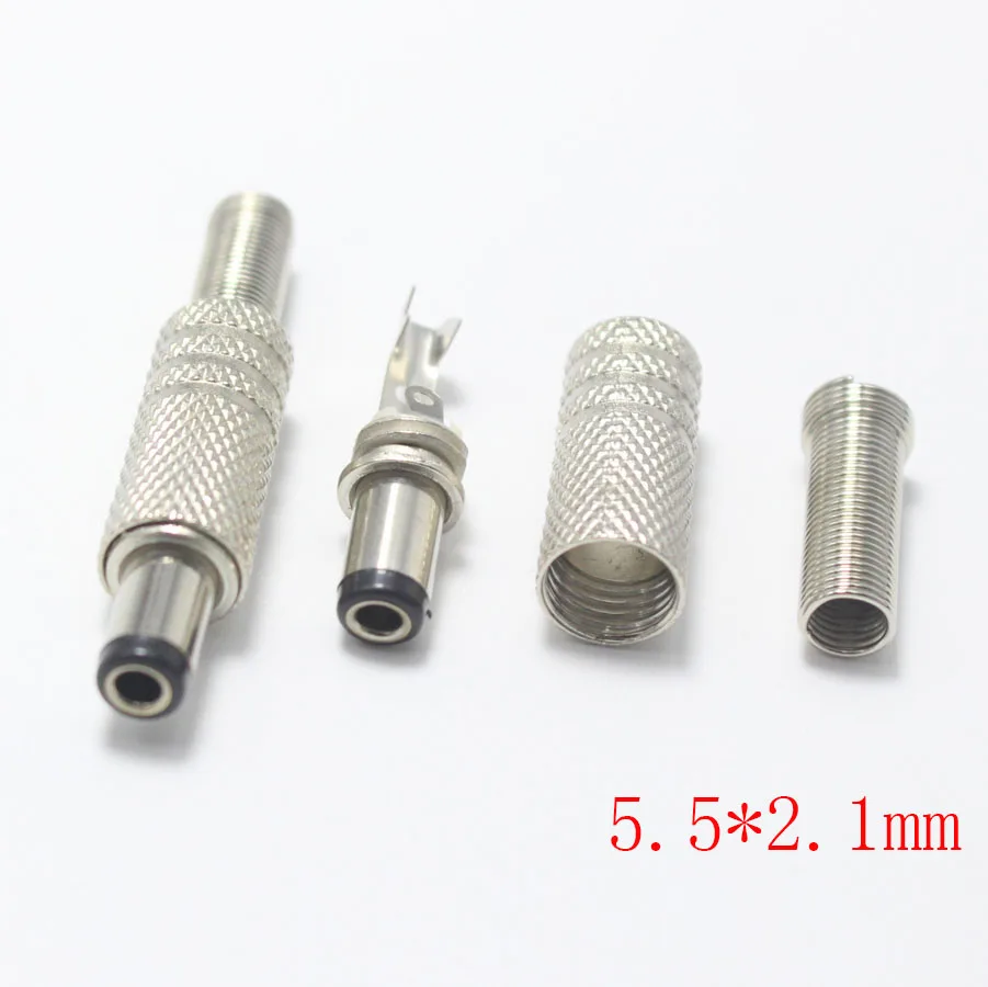 1/3/5pcs 5.5x2.5 5.5x2.1 4.8x1.7 4.0x1.7 3.5x1.35 3.5x1.1 2.5x0.7 6.5x4.4 5.0x3.0 mm Male DC Power Plug Audio Connector