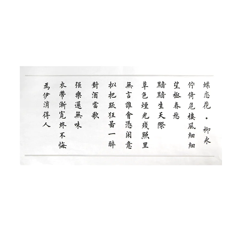 Chinese Calligraphy 40sheets Medium Regular Script Copybooks Chinese Calligraphie Copybook for Beginner Xuan Paper Poem Copybook