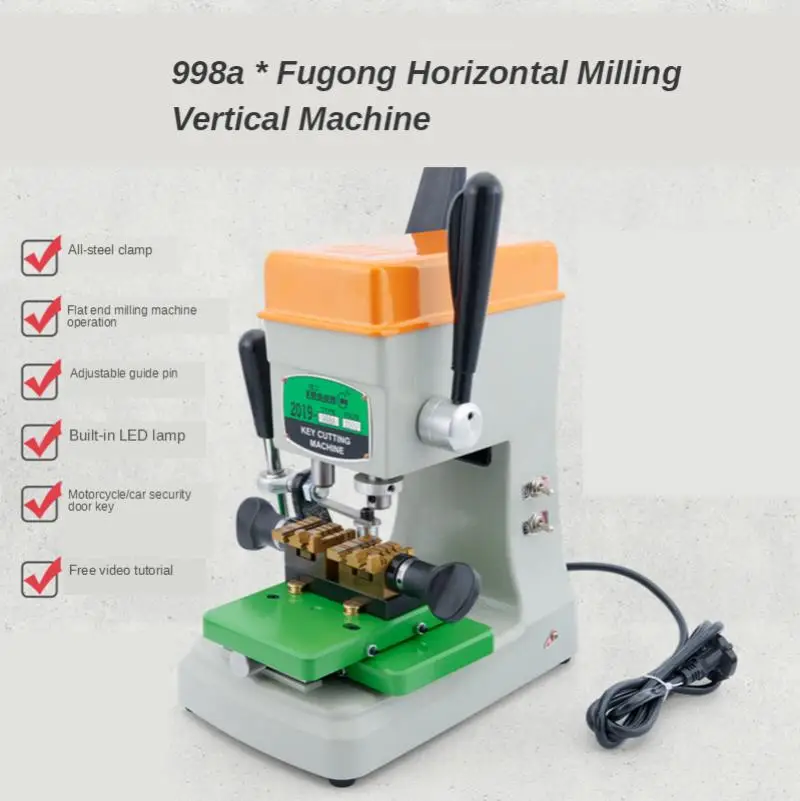 998A universal Portable Flat Vertical key cutting machine lock pick set locksmith tools duplicate key machine