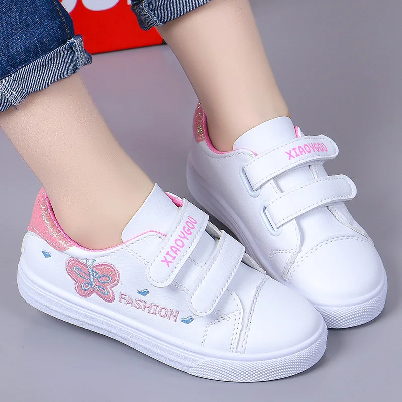 Cartoon print Kid Shoes Girls White Sport Shoes Breathable Student Children Casual Shoes 5 6 7 8 9 10 11 12 13 14Years Old Kids