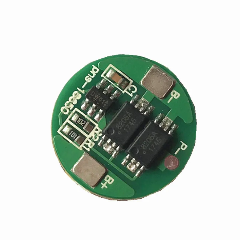 1S 4A BMS 18650 battery 4.2V battery protection board 18650 lithium charge and discharge protection board 16MM dual MOS