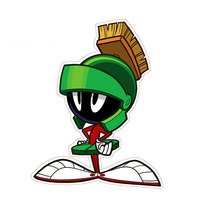 13cm X 10cm Creative Marvin The Martian Car Sticker Accessories Car Styling Cover Scratches Waterproof PVC