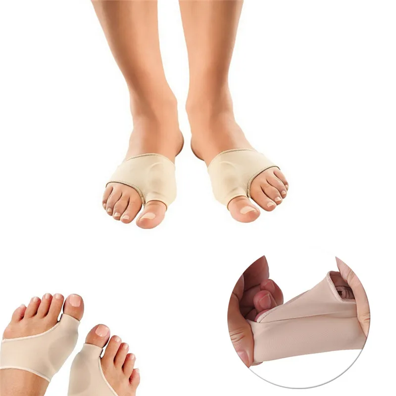 2pcs Bunion Corrector Silicone Gel Sleeve Hallux Valgus Overlapping Big Toe Orthopedic Toes Separator Pedicure Socks Foot Tool