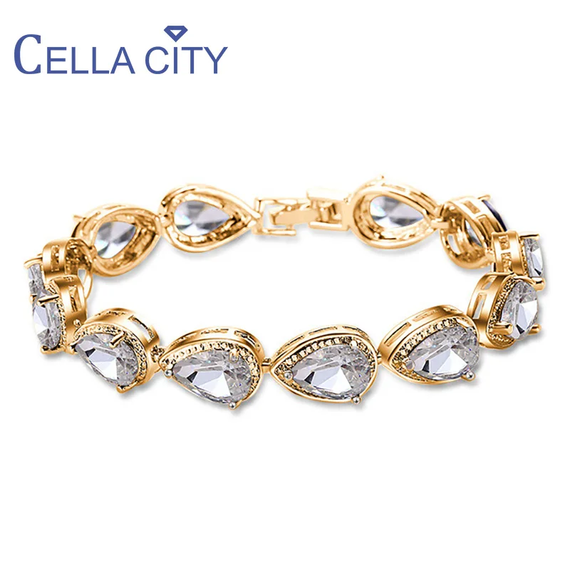 

Женский браслет в форме капли, из серебра 925 пробы, с сапфиром, Изумрудом и Рубином