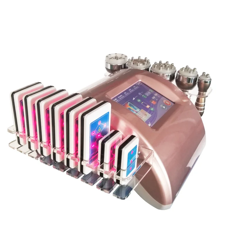 Máquina de adelgazamiento al vacío 6 en 1, sistema de cavitación ultrasónica 40k, equipo para pérdida de peso