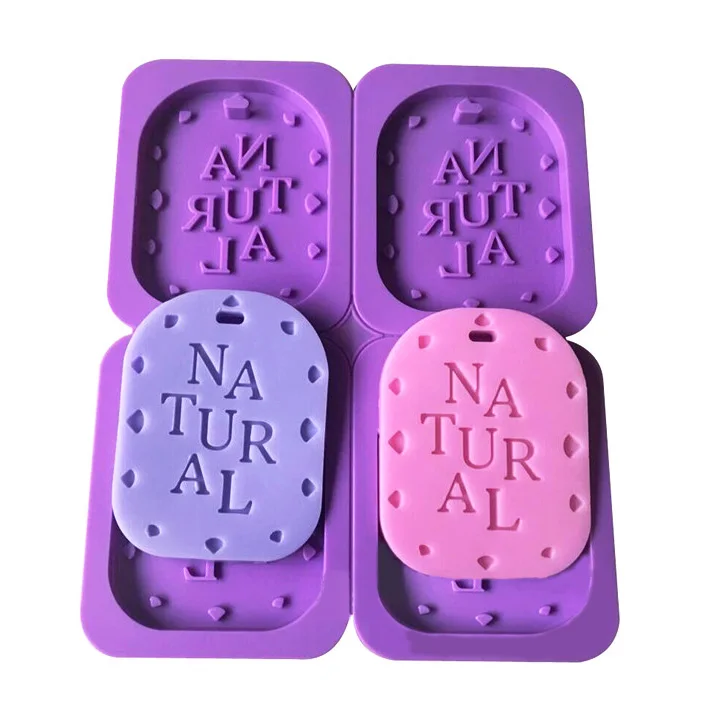 Molde cuadrado de silicona con letras grandes de 4 cavidades, molde para tarta con letras para escribir, molde para helado, chocolate, sartén para pastelería y postre