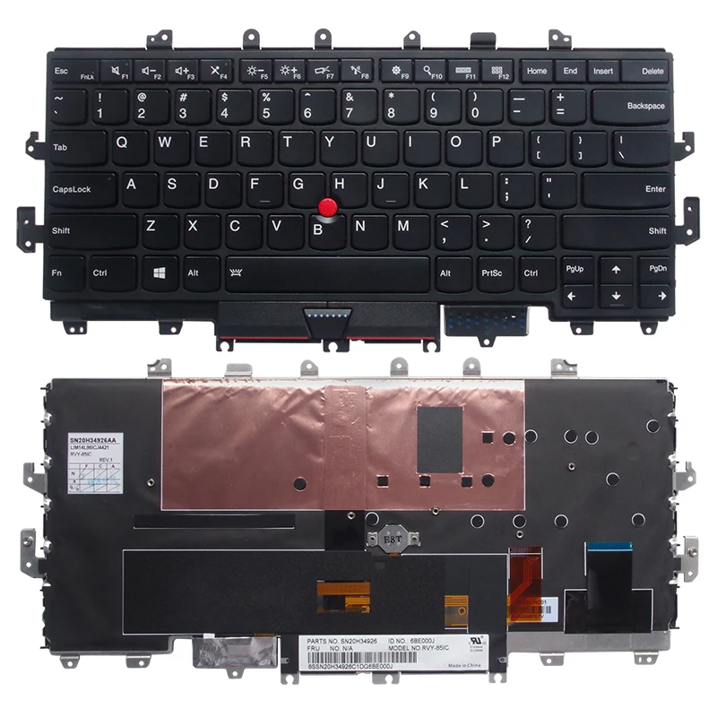 US/AR/PO/SP Backlit Keyboard for Lenovo X1 Carbon 2nd 3rd 4th 5th 6th 7th 8th 9th gen Nano X1 Yoga Extreme T13S GEN8 NX1C Helix