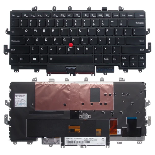 Imagen 2 del producto Teclado US/AR/PO/SP para Lenovo X1 Carbon 2nd 3rd 4th 5th 6th 7th 8th 9th gen Nano X1 Yoga Extreme T13S GEN8 NX1C Helix