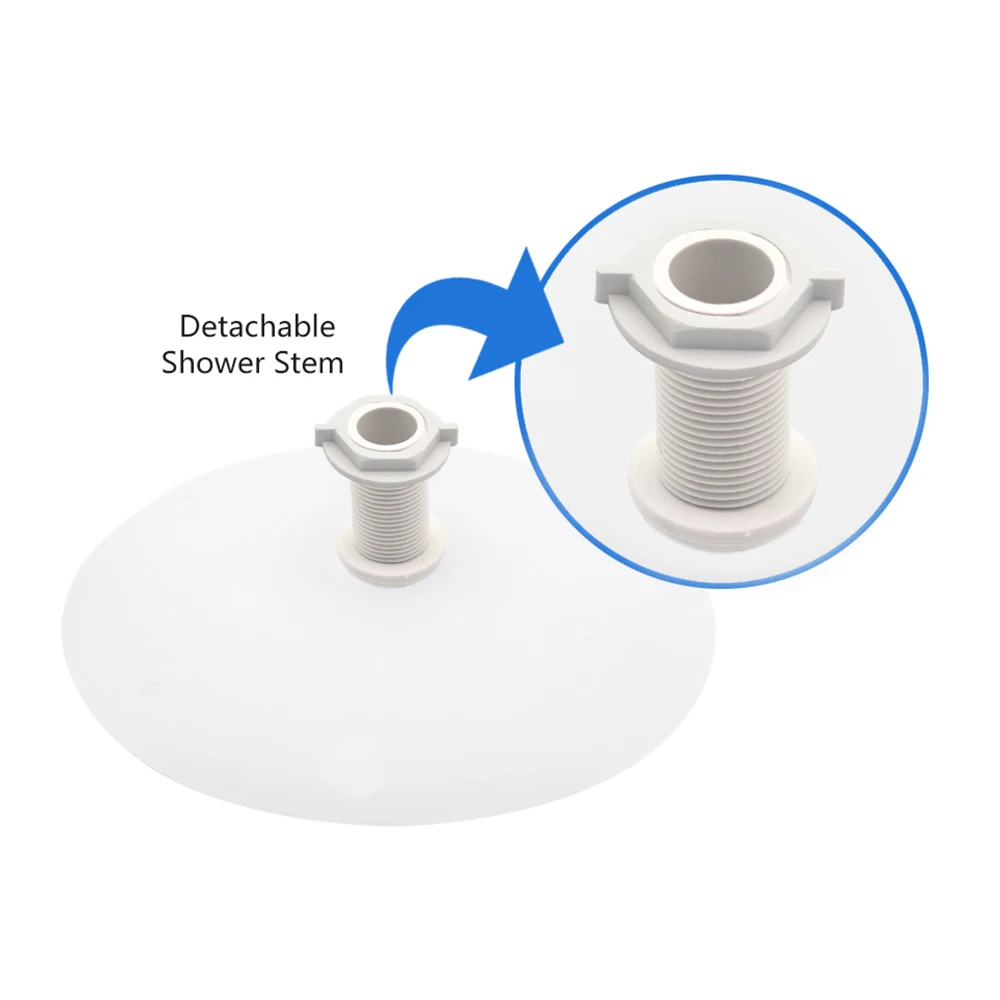 1pc 19cm Round ABS Silicon Rubber Screwed Design Rainfall Water Saving Top Shower Head For Rain Shower Cabin Room Roof Faucets