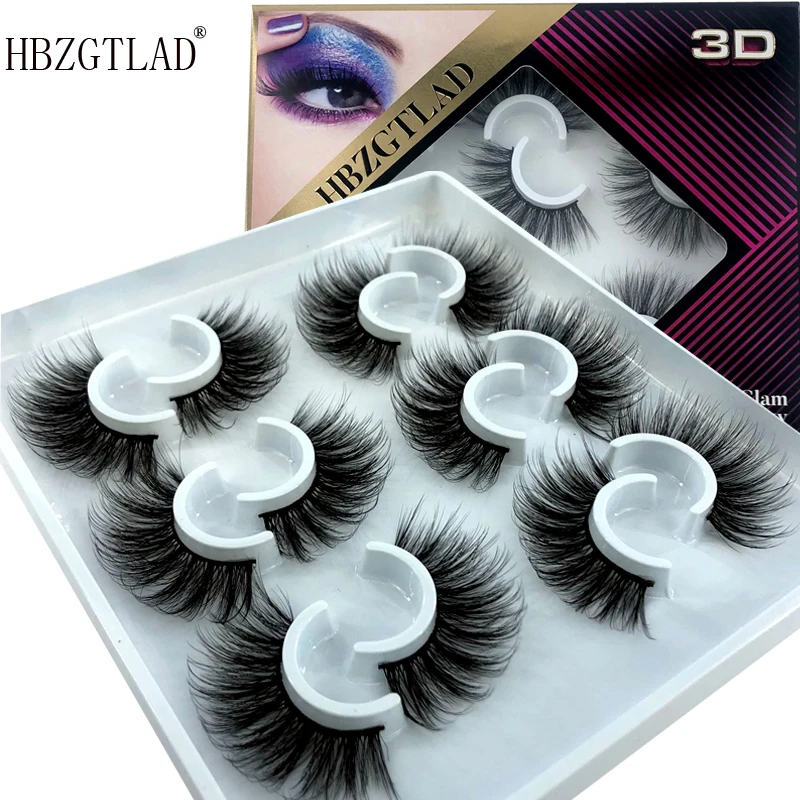 HBZGTLAD 12 คู่ 3D Handmade ขนตาปลอมธรรมชาติยาวหนาทุกวันหนา Cross Eyelashes Eye Lashes