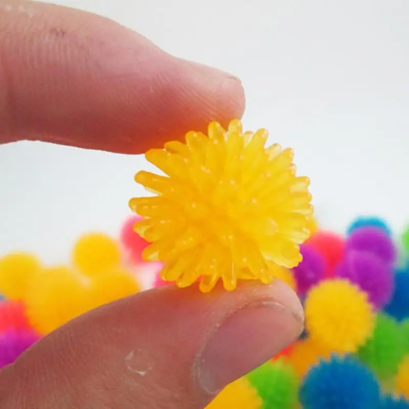 Mix Colors Cat Ball Toys Rubber Interactive Spiky Bite Proof Kitten Toy Ball Chase Toy Pet Supplies Pet Accessories Random Color