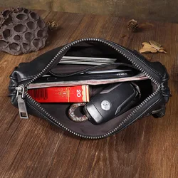 AETOO Vintage Men's Clutch Bag RFID Genuine Leather Clutch Wallet Bag Casual Long Purse Large Capacity Travel Handbag Male