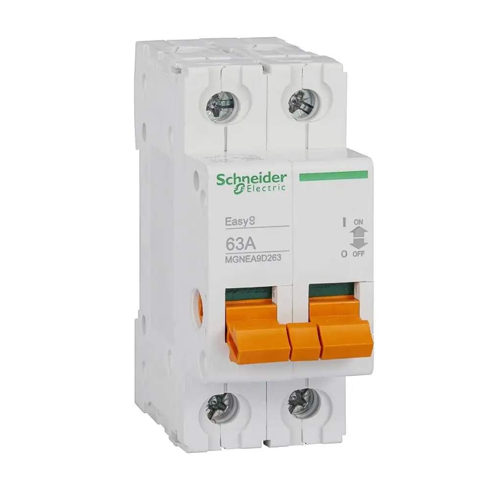 

Export EA9D Isolation Switch Load Switch Original 2P 63A 400VAC 50hz Mini DIN Rail Mounting MGNEA9D263