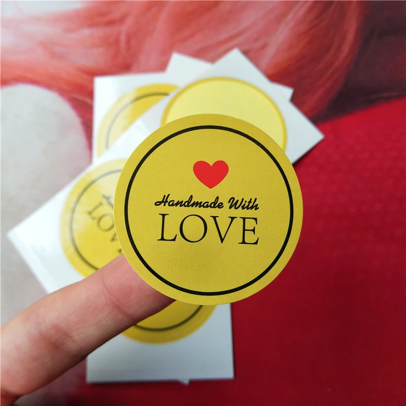 100Pcs custom sticker/wedding sticker/corporate logo transparent sticker/waterproof personalized sticker/kraft paper/