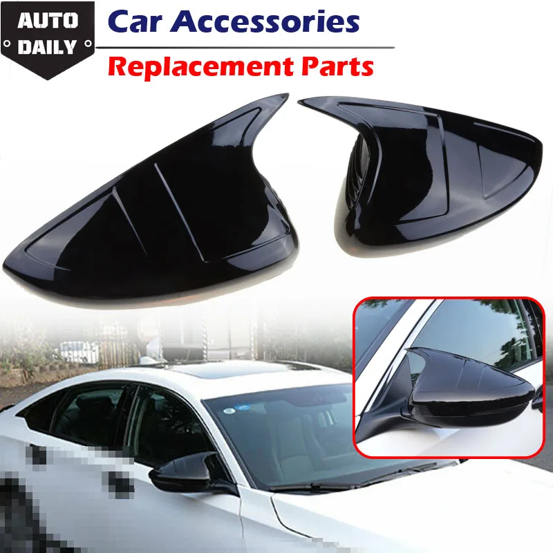 

Side Mirror Sticker Cover Rearview Mirror Housing Shark Fin Pattern ABS Fit For Honda Accord 10th 2018-2019 Car Accessories