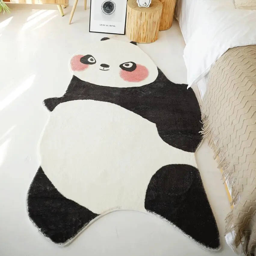 

Panda Shape Soft Fleece Living Room Sofa Carpet Plush Carpets Bedroom Cover Mattress Bedside Door Window Big Size Rugs Carpets