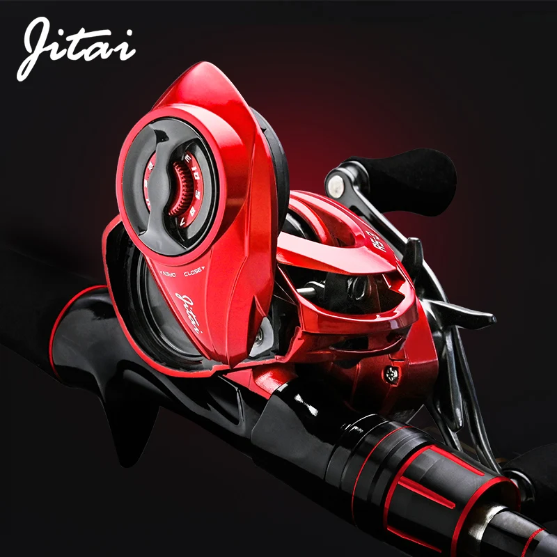 Jitai RS-3 Gull Wing Baitcasting Fishing Reel 7.3:1 High Speed 19 LB Max Drag UltraLight Spool Carp Casting Reel Fishing