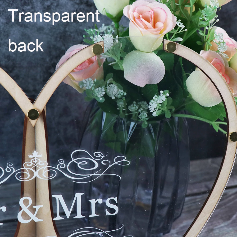 Heart shape Transparent Wedding guest book Decoration Rustic Sweet Heart Drop box Wedding drop box 3D Guestbook wooden box