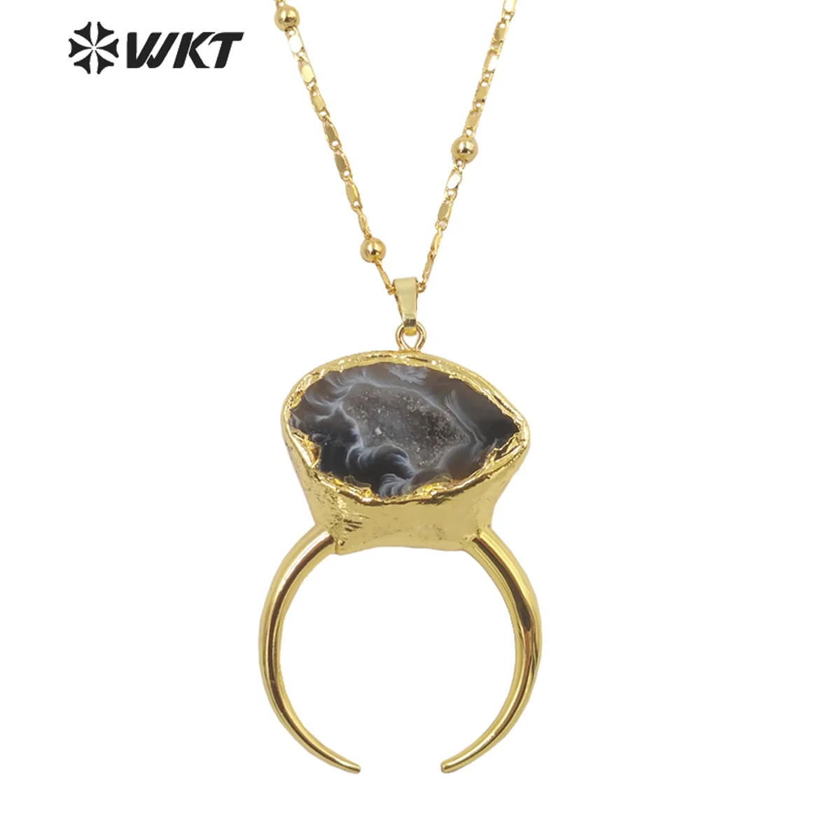 

WT-N1322 Beautiful New Arrival Fashion Geode Agates Elegant And Fine Jewelry Necklace Suitable For Lady And Party ACC