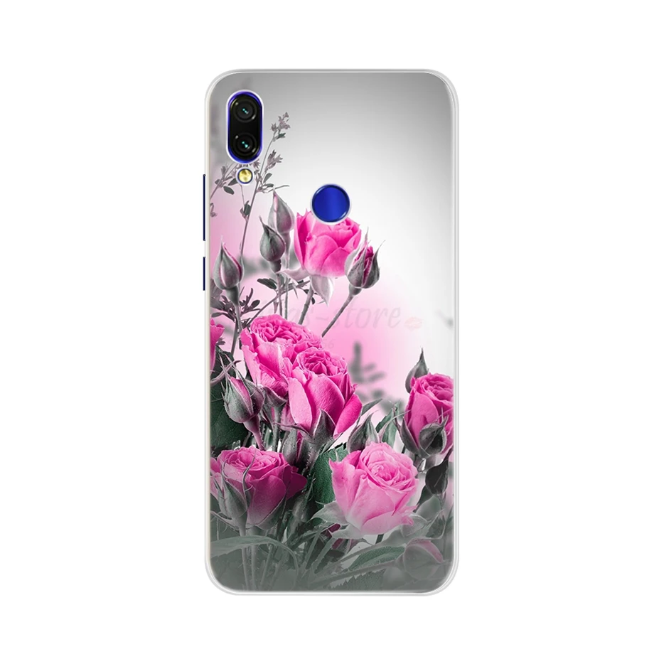 Fashion Flowers Silicone Case For Xiaomi Redmi 7 Phone Case For xiaomi Redmi Note 7 S2 Note 5 Pro 5a Prime Cover Bumper Cases