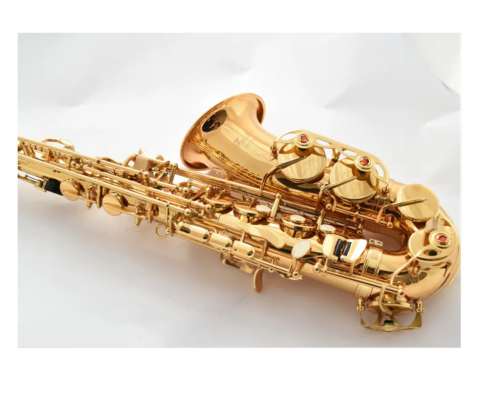 Hot Selling Alto E Flat Electrophoresis Golden Saxophone