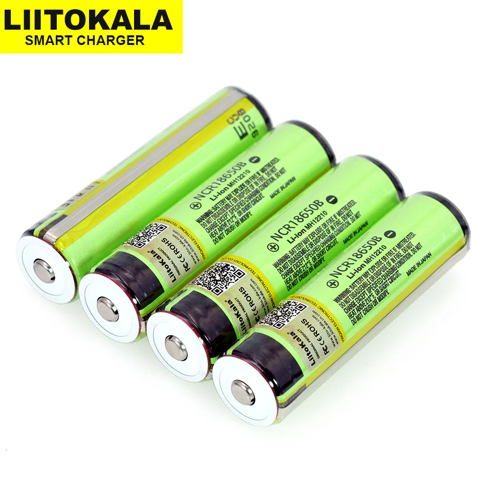 liitokala ncr18650b 3.7v 3400mah 18650 rechargeable lithium battery suitable for flashlight (without pcb) Power bank equipment