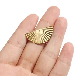 20Pcs/set Raw Brass Sector Charms Pendant For Handmade Necklace Earrings Findings Fashion Geometric Accessories For Diy Jewelry