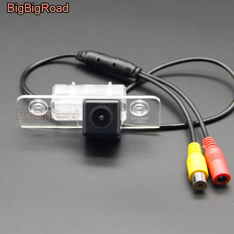 BigBigRoad Vehicle Wireless Rear View Camera HD Color Image For Ford Mustang GT / CS For Skoda Octavia II A5 2008 2009-2013