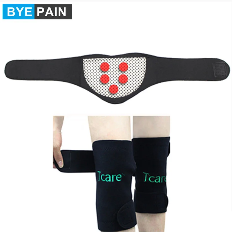 

Самонагревающийся массажер для шеи BYEPAIN, защита для колена Наколенники Brace, магнитная терапия, бандаж с турмалином