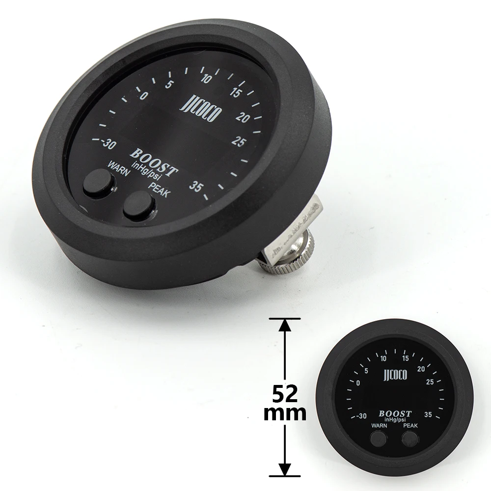 Uviversal-Ultra-fino Turbo Boost Gauge eletrônico, 52mm Digital -30 