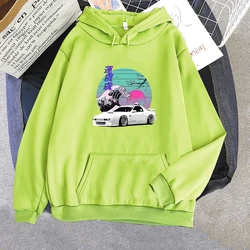 Harajuku Hoodie For Japanese Vaporwave JDM Legend Car RX7  Print Crewneck Sweatshirt Women/Men Long Sleeve Anime Tops