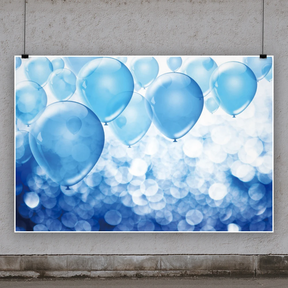 Yeele عيد ميلاد الأزرق بالون ضوء خوخه حفلة الطفل التصوير خلفية الديكور التصوير الخلفيات للصور استوديو