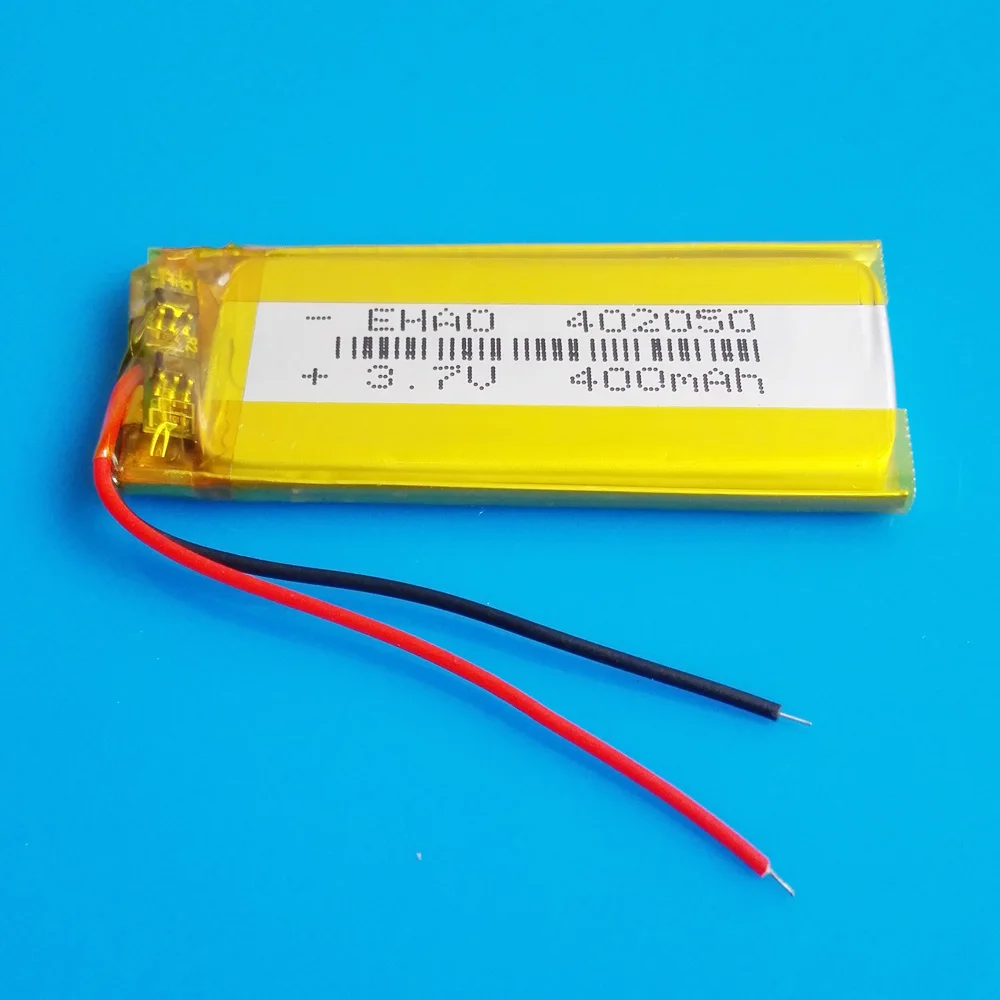 3.7V 400mAh polimer Lipo akumulator litowy 402050 do MP3 GPS DVD Bluetooth rejestrator ebooka kamera LED światła masażer