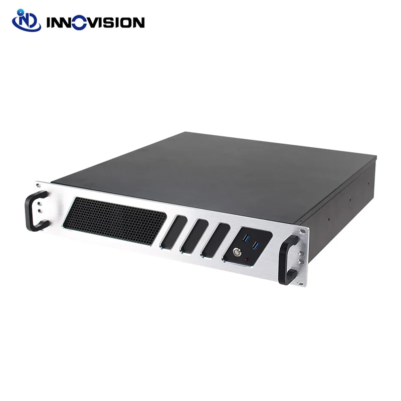 

actory OEM rack 19" cctv dvr server case 2u rackmount computer chassis with excellent aluminum front panel