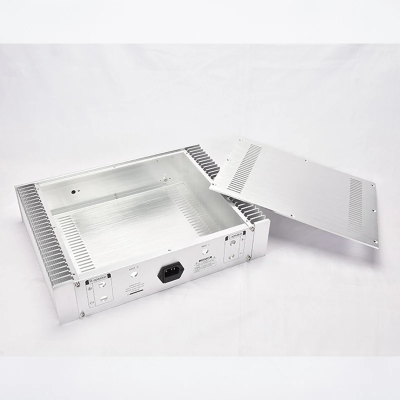 KYYSLB 360*80*268MM Silver Power Amplifier Chassis Shell BZ3608A DIY Box Enclosure All Aluminum Amplifier Case with Heat Sink