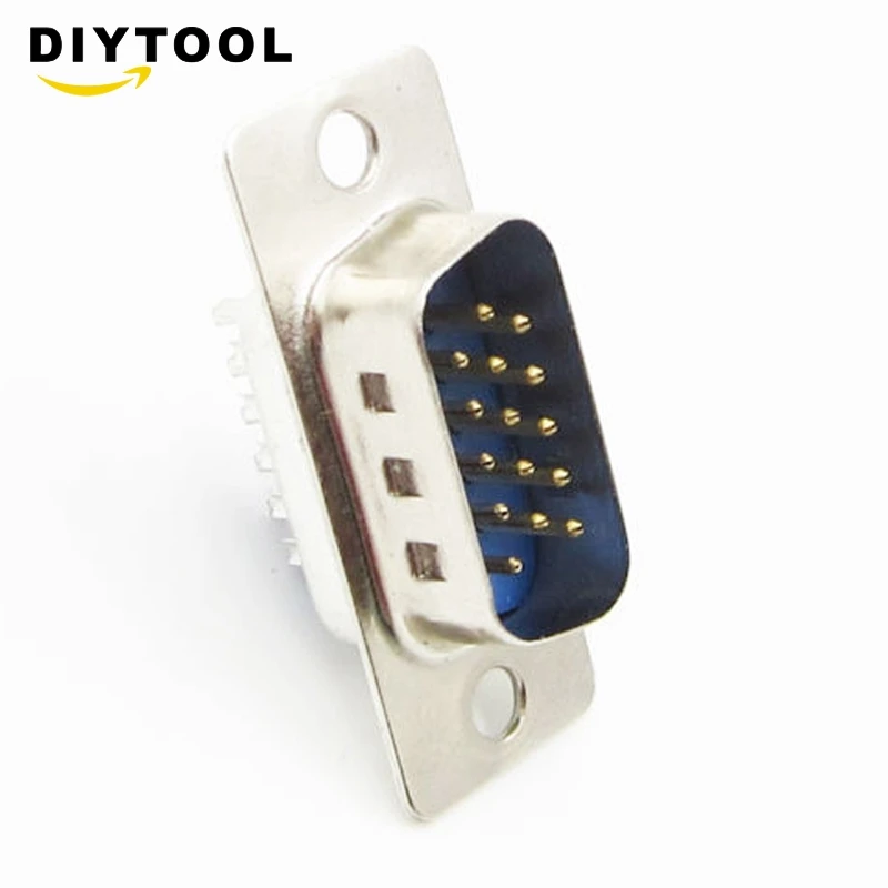10 piezas DB15 Jack VGA 3 filas 15Pin D-SUB cable tipo soldadura DIY conector de enchufe