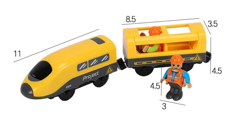 Elektrische Zug Set Spielzeug Modell Zug Elektrische Auto Fit Für Holz Eisenbahn Holz Eisenbahn Track Weihnachten Geschenk Für Kinder – Detail 9