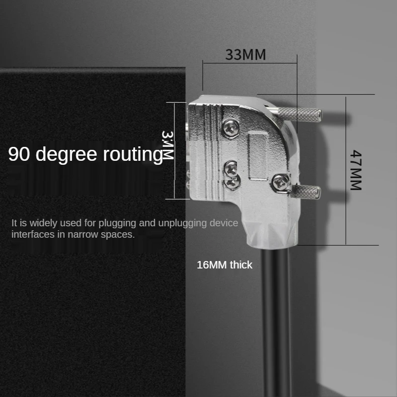 DB9 Steker Laki-laki/Soket Perempuan 90 Derajat Kit Cangkang Logam Tipe L RS232 9 Pin Konektor Port Serial RS485 RS422 COM D-SUB9 Adaptor